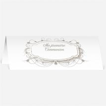 Marque-place communion Jolie annonce personnalisable - Couleur Gris - 9,5 x 4,2 cm - Monfairepart