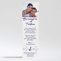 Carte de remerciement mariage Les Ancres du Mariage personnalisable - 5,3 x 19,4 cm - Monfairepart