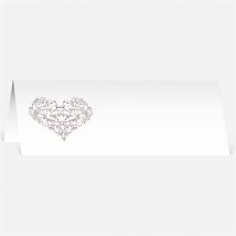 Marque-place mariage Coeurs champêtres personnalisable - 9,5 x 4,2 cm - Monfairepart