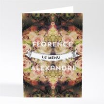 Menu mariage inscriptions originales personnalisable - 10 x 14,5 cm - Monfairepart