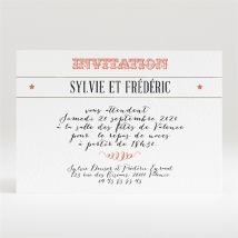 Carton d'invitation mariage Vintage & original personnalisable - 11 x 7,5 cm - Monfairepart