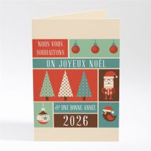 Carte de voeux Le plus beau des Noel 2023 - Rouge/Vert/Bleu/Beige/Multicolore - Monfairepart