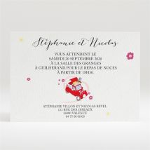 Carton d'invitation mariage En route vers notre Bonheur personnalisable - 11 x 7,5 cm - Monfairepart