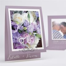 Faire-part mariage Décoration florale personnalisable - 10 x 15 cm - Monfairepart