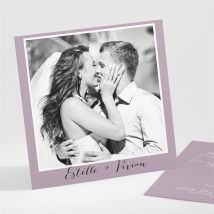 Carte de remerciement mariage Décoration florale personnalisable - 9,5 x 9,5 cm - Monfairepart