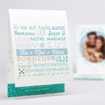 Faire-part mariage Camaïeu personnalisable - 10 x 15 cm - Monfairepart