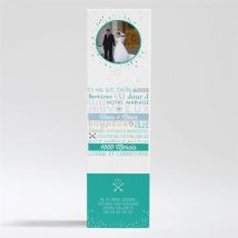 Carte de remerciement mariage Camaïeu personnalisable - 5,3 x 19,4 cm - Monfairepart
