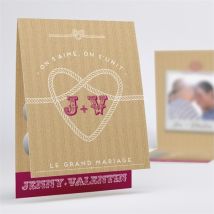 Faire-part mariage On s'unit personnalisable - 10 x 15 cm - Monfairepart
