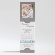Carte de remerciement mariage Liberty texturé personnalisable - 5,3 x 19,4 cm - Monfairepart
