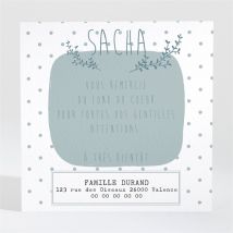 Remerciement naissance Faire part en photo personnalisable - 9,5 x 9,5 cm - Monfairepart