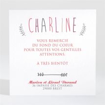 Remerciement naissance Joli texte et 3 photos personnalisable - 9,5 x 9,5 cm - Monfairepart