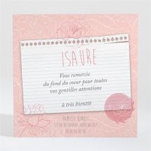 Remerciement naissance L'inscription personnalisable - 9,5 x 9,5 cm - Monfairepart