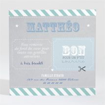 Remerciement naissance Bons pour ! personnalisable - 9,5 x 9,5 cm - Monfairepart