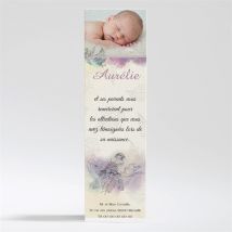 Remerciement naissance Jolies couleurs pour fille personnalisable - 5,3 x 19,4 cm - Monfairepart