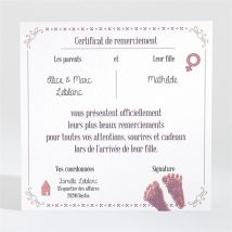 Remerciement naissance Ma photo et mes symboles personnalisable - 9,5 x 9,5 cm - Monfairepart