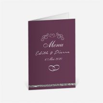 Menu anniversaire de mariage Noces d'argent ensemble! personnalisable - 10 x 14,5 cm - Monfairepart