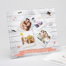 Invitation anniversaire de mariage Elegante carte anniversaire personnalisable - Couleur Rose - 15 x 14 cm - Monfairepart