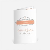 Menu anniversaire de mariage Photo et raffinement personnalisable - 10 x 14,5 cm - Monfairepart