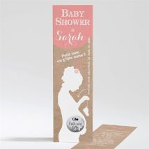 Faire-part baby shower Baby is coming personnalisable - 5,3 x 19,4 cm - Monfairepart