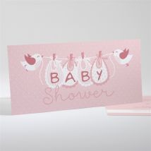 Faire-part baby shower Mon bébé personnalisable - 21 x 10 cm - Monfairepart