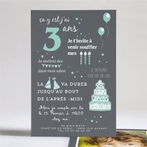 Invitation anniversaire Soufflons mes bougies!