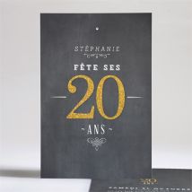 Invitation anniversaire Fêtons mes 20 ans