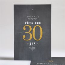 Invitation anniversaire Fêtons mes 30 ans