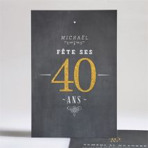 Invitation anniversaire Annonce ardoise