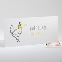 Invitation anniversaire Faites le coq!