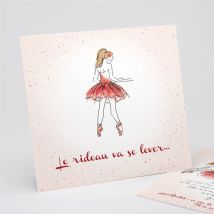 Invitation anniversaire La danseuse et ses copines