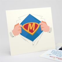 Invitation anniversaire Mon justicier