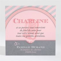 Remerciement naissance Une petite Star est née personnalisable - 9,5 x 9,5 cm - Monfairepart