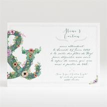 Carton d'invitation mariage Champêtre et original personnalisable - 11 x 7,5 cm - Monfairepart