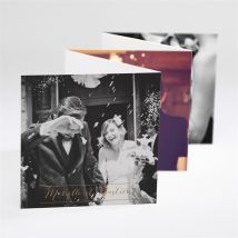 Carte de remerciement mariage Coeur doré personnalisable - 7,5 x 7,5 cm - Monfairepart