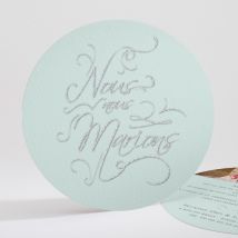 Faire-part mariage Shining ! personnalisable - 13,5 cm - Monfairepart