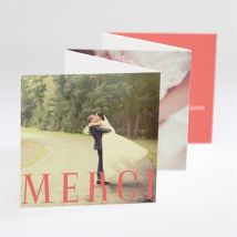 Carte de remerciement mariage Nous personnalisable - 7,5 x 7,5 cm - Monfairepart
