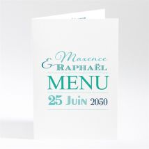 Menu mariage Jeu de typographies personnalisable - 10 x 14,5 cm - Monfairepart