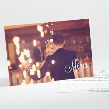 Carte de remerciement mariage Pour une annonce originale personnalisable - 13,8 x 9,5 cm - Monfairepart