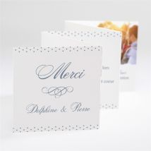 Carte de remerciement mariage Origami original personnalisable - 7,5 x 7,5 cm - Monfairepart