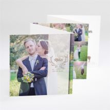 Carte de remerciement mariage Le Cerf personnalisable - 7,5 x 7,5 cm - Monfairepart