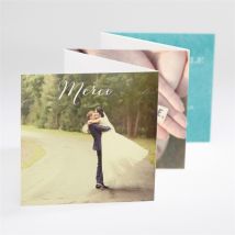 Carte de remerciement mariage Touche d'aquarelle personnalisable - 7,5 x 7,5 cm - Monfairepart