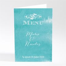Menu mariage Touche d'aquarelle personnalisable - 10 x 14,5 cm - Monfairepart