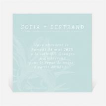 Carton d'invitation mariage Simple et chic personnalisable - 9,5 x 9,5 cm - Monfairepart
