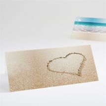 Marque-place mariage Rêve de plage personnalisable - Couleur Beige - 9,5 x 4,2 cm - Monfairepart