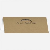 Marque-place mariage Black chic personnalisable - 9,5 x 4,2 cm - Monfairepart