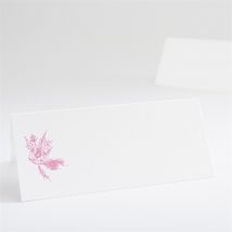 Marque-place mariage Champêtre rose original personnalisable - 9,5 x 4,2 cm - Monfairepart
