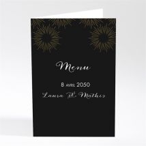 Menu mariage Feux d'artifices personnalisable - 10 x 14,5 cm - Monfairepart