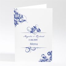 Menu mariage Faïence et porcelaine personnalisable - 10 x 14,5 cm - Monfairepart