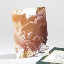 Carte de remerciement mariage Scintillant et original personnalisable - 9,5 x 13,8 cm - Monfairepart