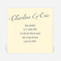 Carton d'invitation mariage Annonce en Grande photo personnalisable - 9,5 x 9,5 cm - Monfairepart